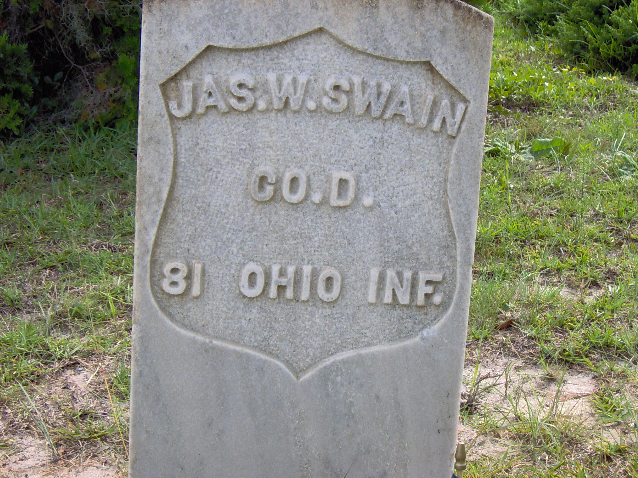 Headstone for Swain, Jas W.